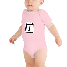 Load image into Gallery viewer, &#39;J&#39; Block Monogram Short-Sleeve Infant Bodysuit
