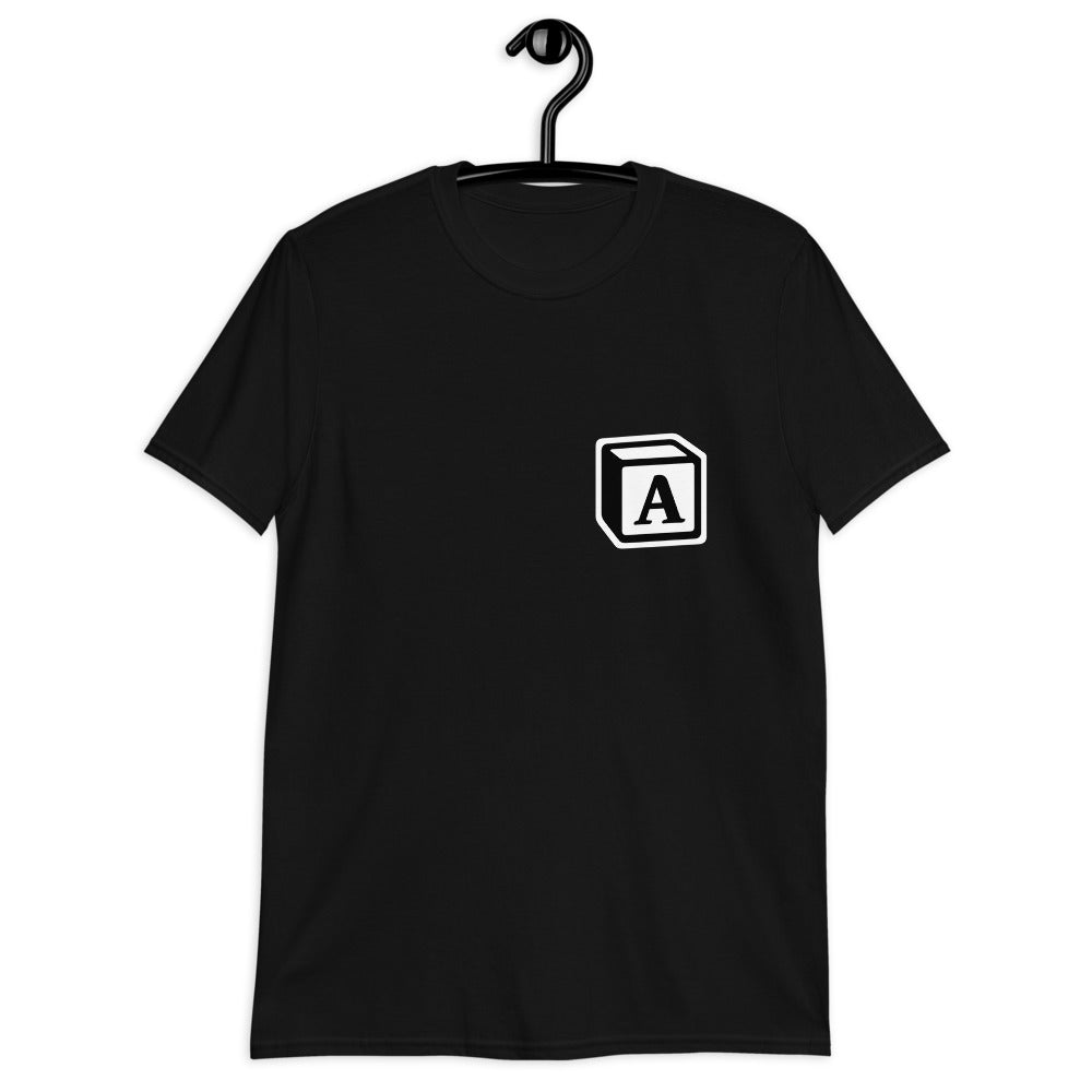 'A' Block Small-Monogram Short-Sleeve Unisex T-Shirt