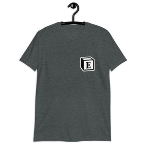 'E' Block Small-Monogram Short-Sleeve Unisex T-Shirt