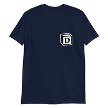 Load image into Gallery viewer, &#39;D&#39; Block Small-Monogram Short-Sleeve Unisex T-Shirt
