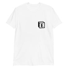 Load image into Gallery viewer, &#39;E&#39; Block Small-Monogram Short-Sleeve Unisex T-Shirt
