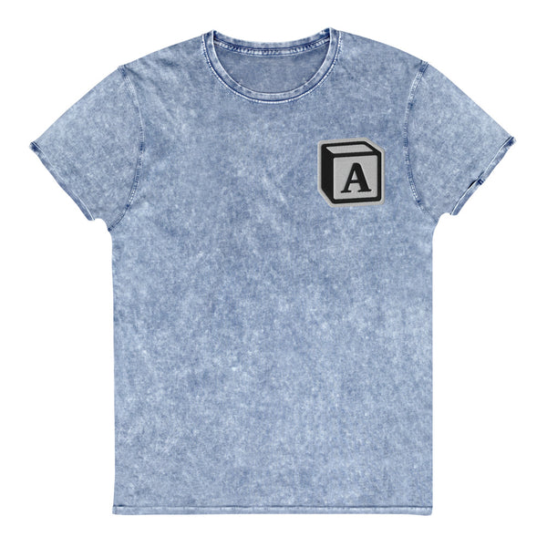 'A' Block Monogram Denim T-Shirt